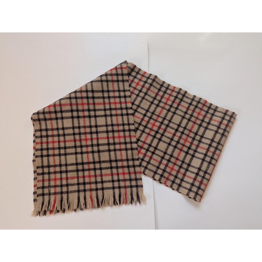 John Sweeney Classic 100% Lambswool  Plaid Scarf  Plaid Beide 10x55